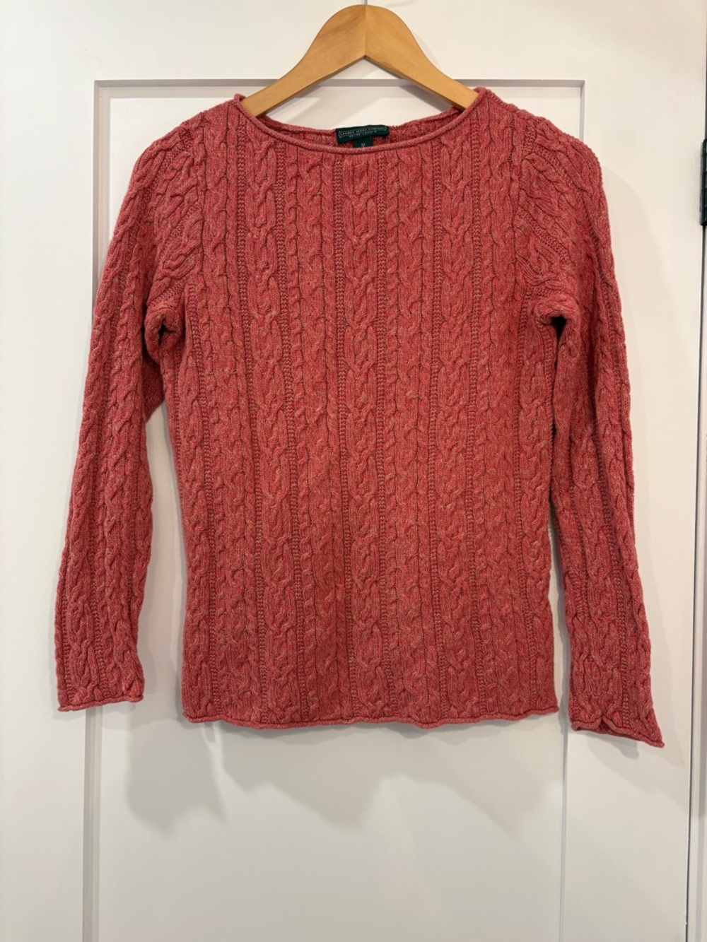 Lauren Jeans Co. Ralph Lauren Cable Knit Sweater | Pink Marl | Medium